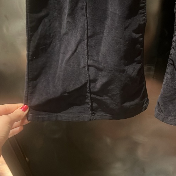 Frame Black Velvet Ankle Flare Pants Sz 27 - Picture 3 of 9